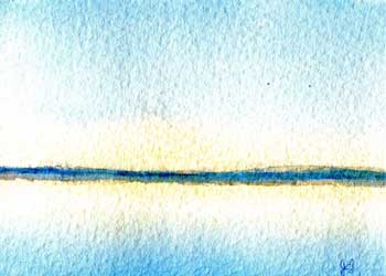 "Morning On The Lake 1" by Jean E. Johnson, Madison WI - Watercolor